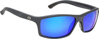 Matte Black Frame/Multi Layer White-Blue Mirror/Grey Lens