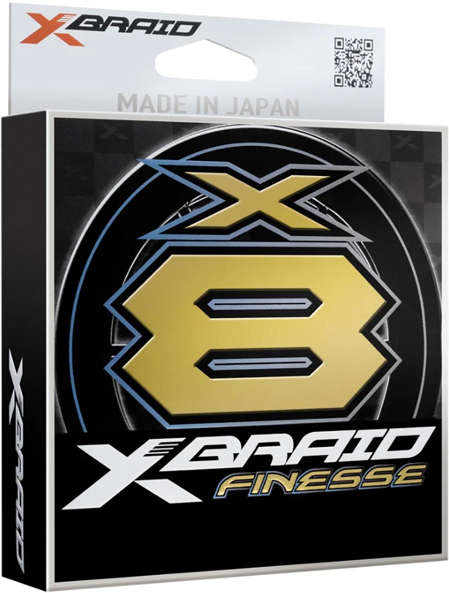 X-Braid X8 Finesse Multicolor Green w/White Markings Braid - 165 Yard Spool