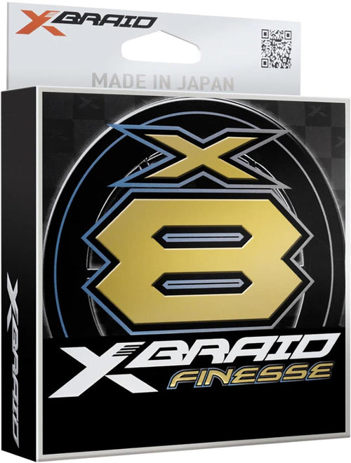 X-Braid X8 Finesse Multicolor Green w/White Markings Braid - 165 Yard Spool
