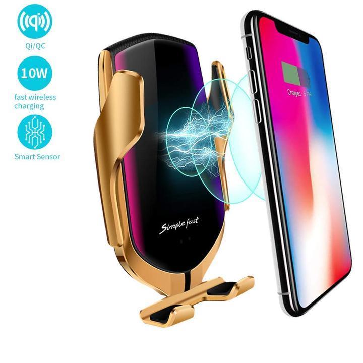 Automatic Clamping Wireless Car Charger that fits ALL SIZE phone!