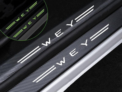 Car glow-in-the-dark door sill strip  ( 4PCS )