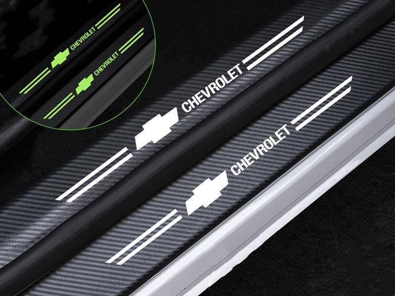 Car glow-in-the-dark door sill strip  ( 4PCS )